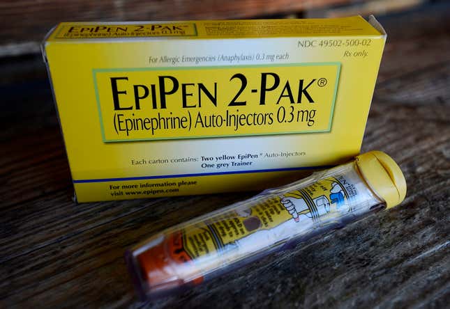 File photo of an EpiPen 2-Pak (AP Photo/Mark Zaleski)