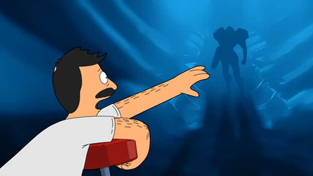A cartoon character reaches desperately for a shadowy figure.
