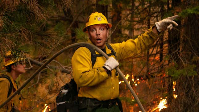Image for article titled ‘Uh-Oh,’ Says Slack-Jawed Rescue Worker Watching California Wildfire, Oil Spill Draw Ever Closer To Each Other