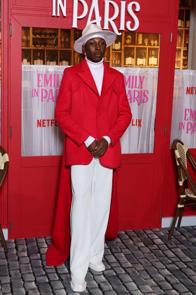 Image for article titled &#39;Emily in Paris&#39; Cast Is Upstaged By Chaotic Guest Outfits at Premiere