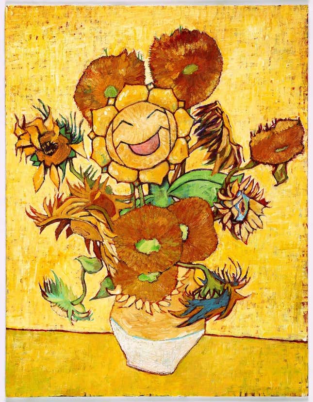 A Sunflora in van Gogh's Sunflowers.