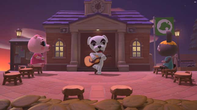 KK Slider performing a concert at the town hall.