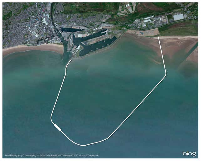 The shape of the lagoon.