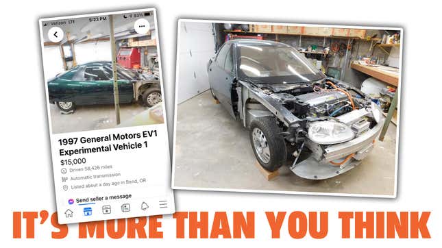 Image for article titled An Ad Selling a GM EV1 On Face Book Seems Fake, But The Car Is Real And Stranger Than You&#39;d Think