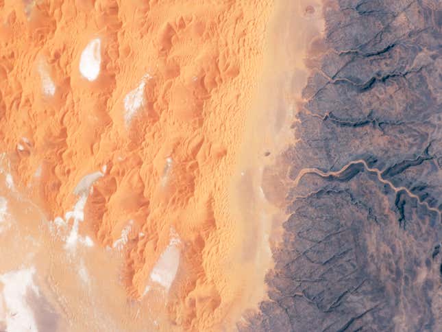 Image for article titled The abstract beauty of dunes seen from space