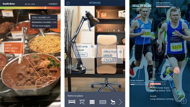 Facebook imagines its technology being used in health apps and e-commerce.
