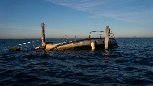Image for article titled The Venetian Lagoon Is Haunted By Thousands of Illegally Dumped &#39;Ghost Boats&#39;