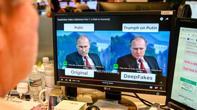 Un video de Vladimir Putin que ha sido falsificado con la imagen de Donald Trump