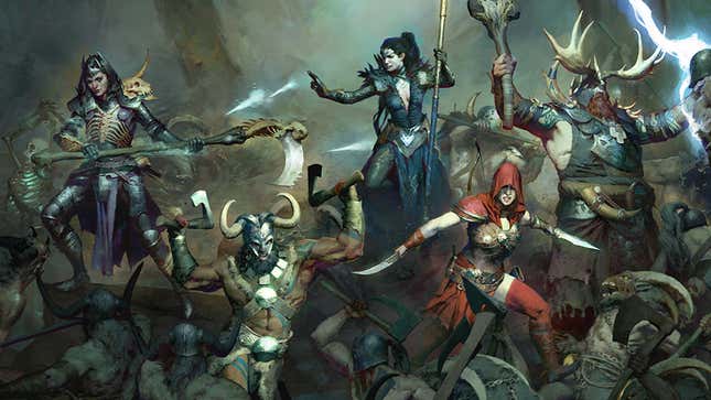 Some characters from Diablo 4, Blizzard's upcoming action RPG.
