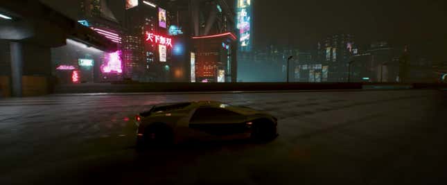Imagen para el artículo titulado Cyberpunk 2077 tiene algunos diseños de autos realmente alucinantes