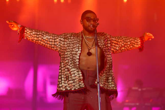 Usher performs on stage during Global Citizen Festival 2022: Accra on September 24, 2022 in Accra, Ghana.