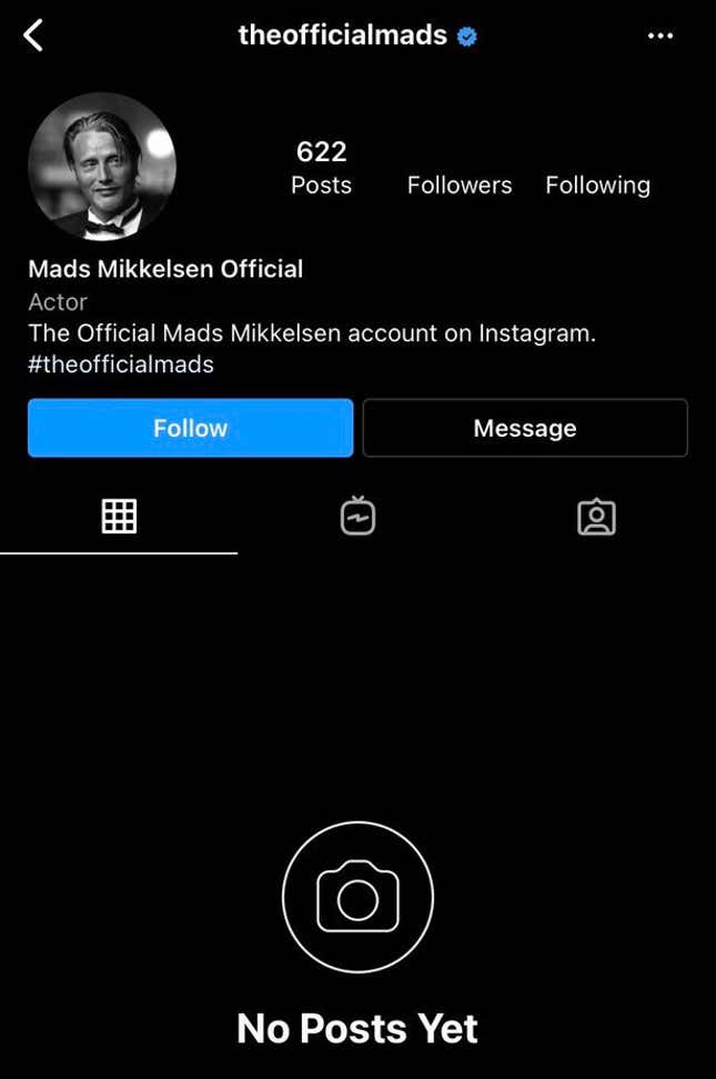 Imagen para el artículo titulado Mads Mikkelsen habría cerrado su Instagram debido al odio a su Grindelwald en Animales Fantásticos