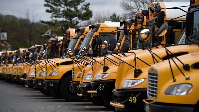 Image for article titled Bus Driver Shortages Are So Bad That The National Guard Is Driving Kids To School In Massachusetts