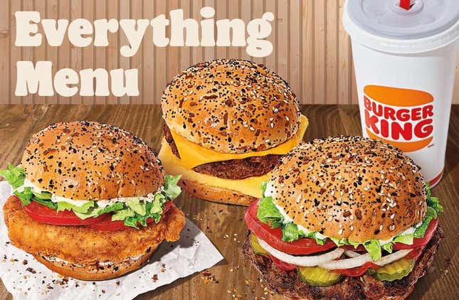 Burger King Everything Menu product shot