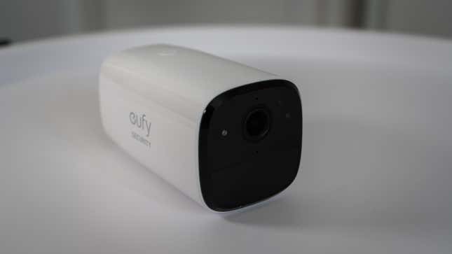 The Eufy SoloCam E40 is a fairly compact security camera.