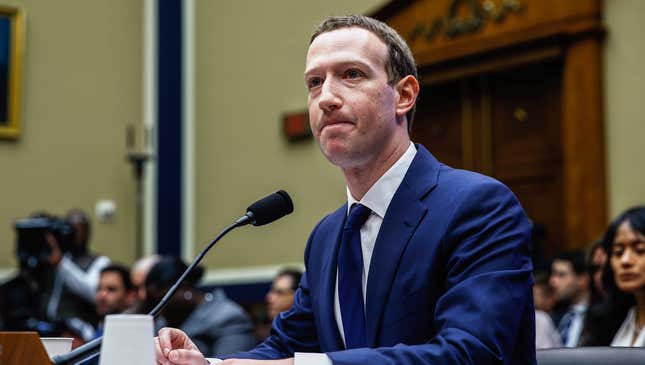 Image for article titled Congress Reassures Nervous Zuckerberg They Won’t Actually Do Anything About This