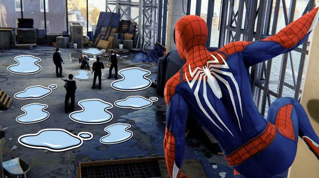 Does this count as a service? After fans got upset that Insomniac removed a puddle from Spider-Man, the developers added puddle stickers to the photo mode.