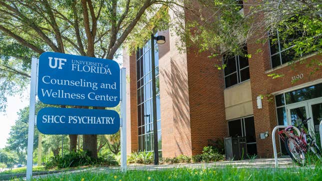 outside view of University of Florida's Counseling and Wellness Center