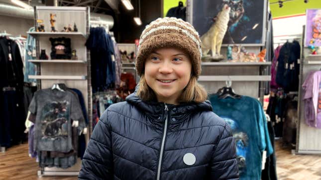 Image for article titled Greta Thunberg Embraces Big Oil After Visiting Really Nice Highway Truck Stop
