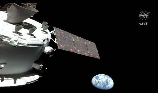 Imagen de la Tierra tomada por la cápsula Orion