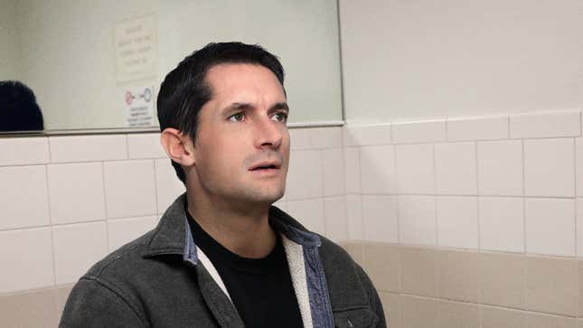 Image for article titled ‘Someone’s In Here!’ Says Man In Restroom Asserting Own Existence For First Time In Months