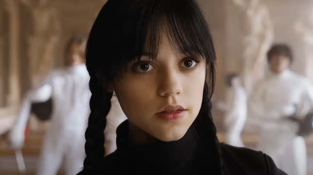 Jenna Ortega as Wednesday Addams.