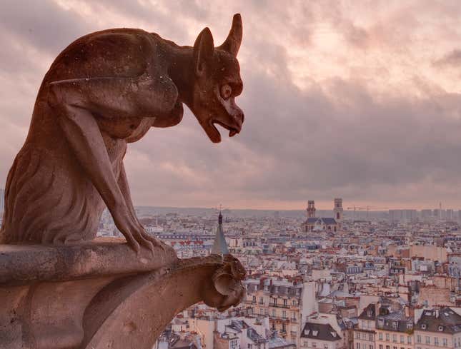 Image for article titled Notre Dame Gargoyle Going To Stay As Still As Possible Until Arson Investigator Gone
