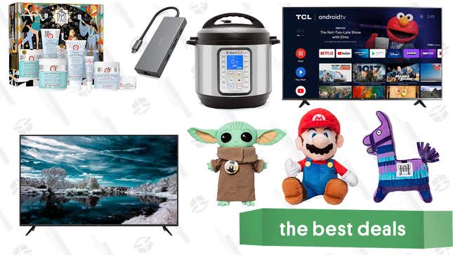Image for article titled Sunday&#39;s Best Deals: TCL 65&quot; Android TV, Instant Pot Duo Plus, Vava 8-in-1 USB-C Hub, All That FAB Skincare Set, Baby Yoda &amp; Nintendo Character Pillows, and More