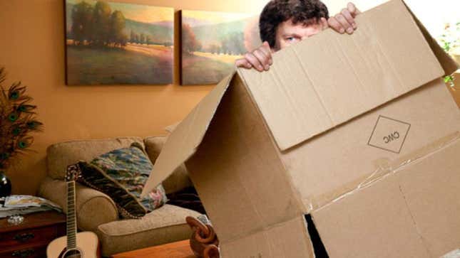 Image for article titled Michel Gondry Entertained For Days By New Cardboard Box