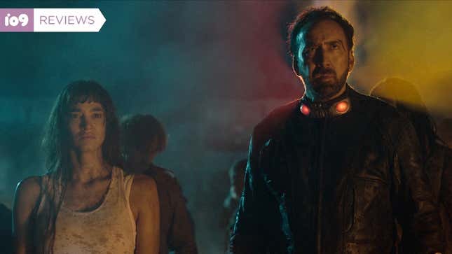 Sofia Boutella and Nicolas Cage in Prisoners of the Ghostland.