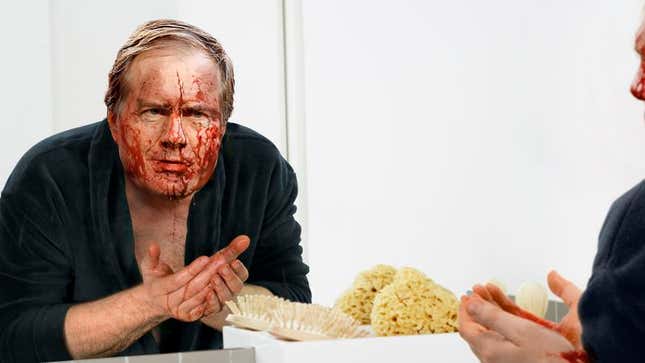 Image for article titled Exhausted Bill Belichick Attempts To Wake Up By Splashing Some Blood On His Face