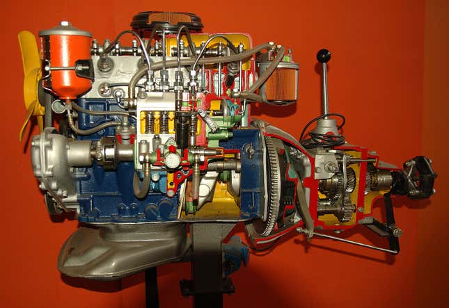 Un motor diésel. Wikimedia Commons