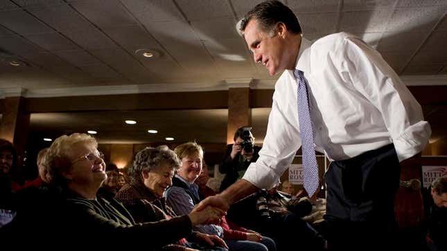 Image for article titled Romney Tailors Nursing Home Visit To Those Who Will Still Be Alive On Election Day