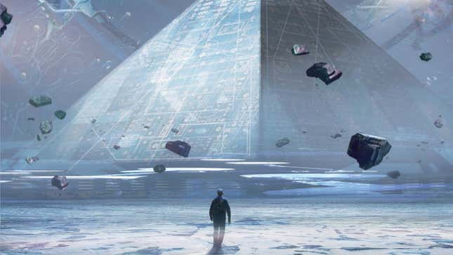 A section of the cover for The Three-Body Problem.