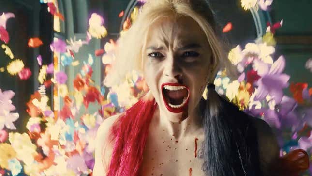 Margot Robbie as Harley Quinn.