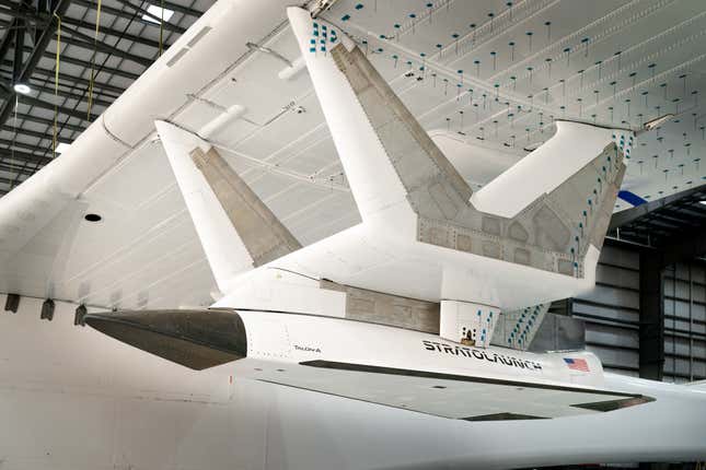 The TA-0 prototype mated to the Roc carrier aircraft for the first time.