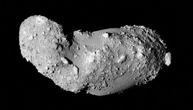 El asteroide 25143 Itokawa del que provienen las muestras del estudio.