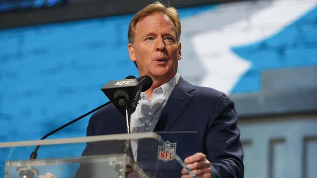 Commissioner Roger Goodell during day two of the NFL Draft.