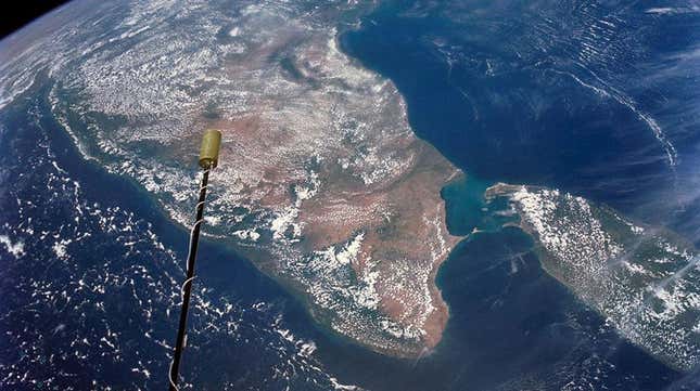 La península de Indostán desde la Estación Espacial Internacional