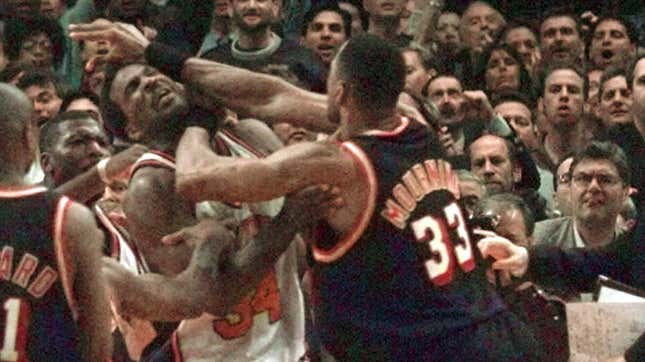 New York Knicks greatest NBA team fights of the 1990s