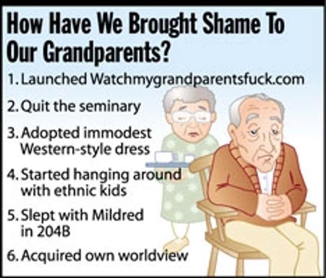 Image for article titled How Have We Brought Shame To Our Grandparents?