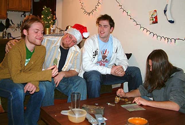 The residents of Apt. 4-D celebrate Christmas together.