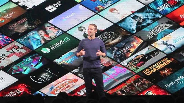Mark Zuckerberg giving a presentation.