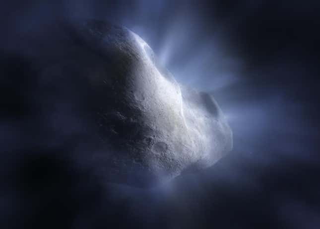 Una ilustración del posible aspecto del cometa Read elaborada por la NASA.