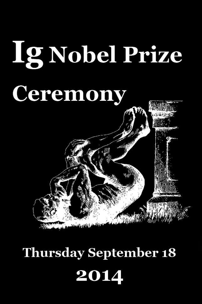 Baby Poop Sausage, And Other Winners From The 2014 Ig Nobel Awards