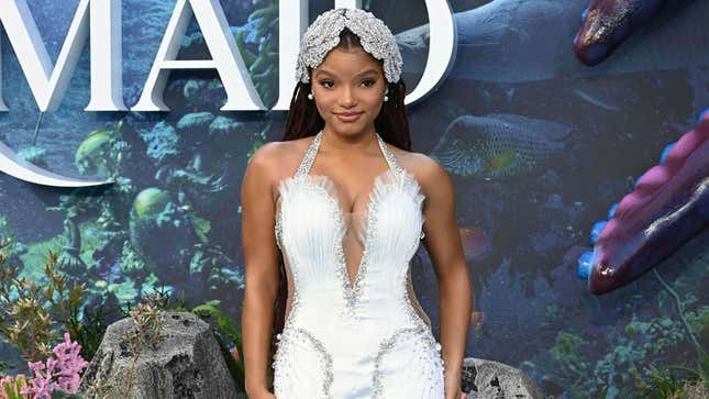 Halle Bailey at the premiere of “The Little Mermaid” held on May 15, 2023 at the Odeon Luxe Cinema in Leicester Square, London, England, UK.