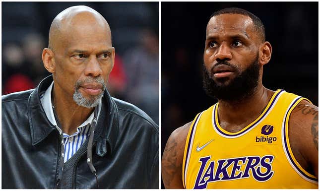 Image for article titled Kareem Abdul-Jabbar Calls Foul on LeBron James&#39; &#39;Confusion&#39; After Controversial COVID Meme
