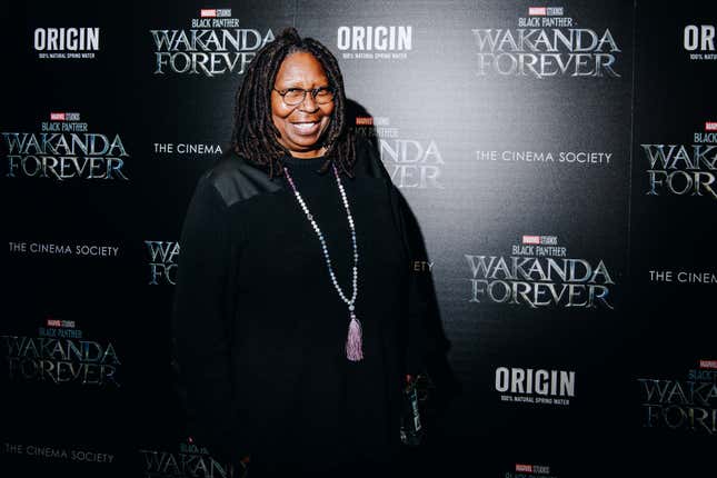 Whoopi Goldberg at a special screening of “Black Panther: Wakanda Forever” on November 1, 2022 in New York City.