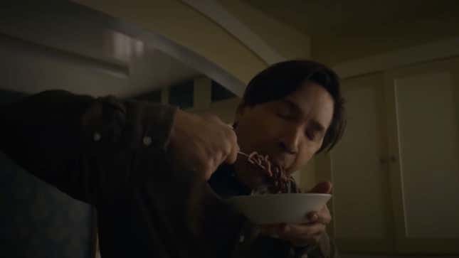 Hulu Goosebumps Justin Long eating worms