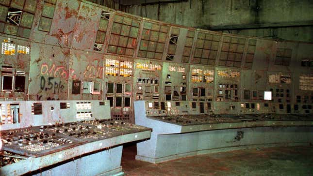Sala de control del tristemente famoso reactor 4